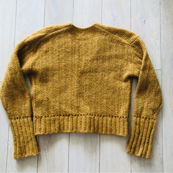 Aritzia Wilfred Le Fou Moreau Alpaca Wool Cable Knit V Neck Sweater Size XXS - Picture 3 of 12